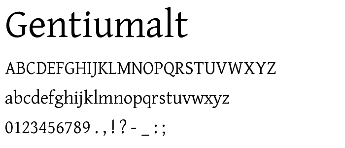GentiumAlt font