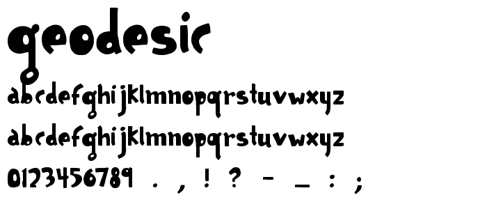 Geodesic font