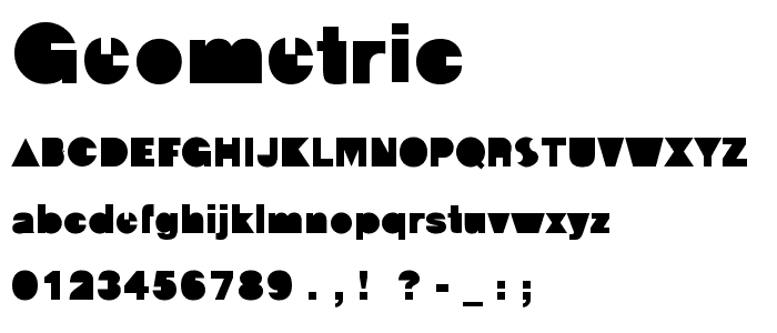 Geometric font