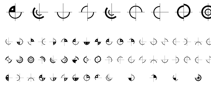 GeometricGlyphs font
