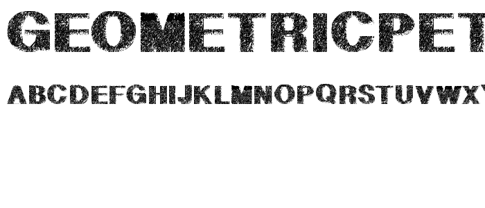 GeometricPetras font