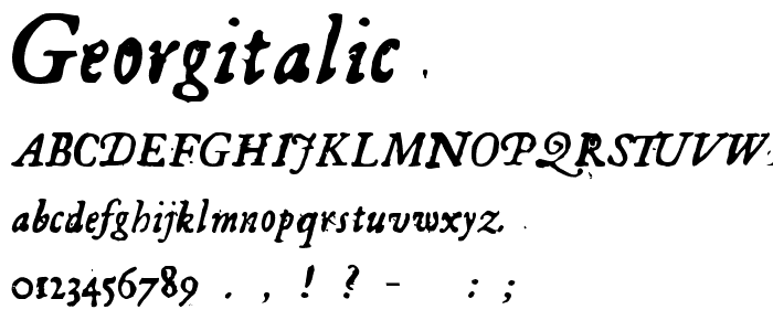 GeorgItalic font