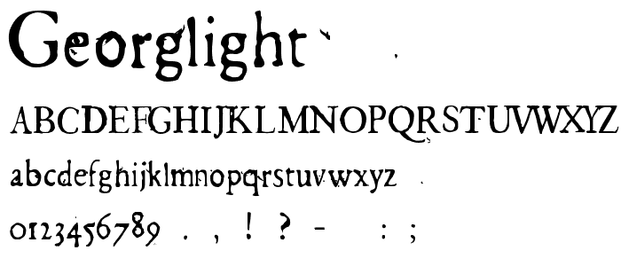 GeorgLight font