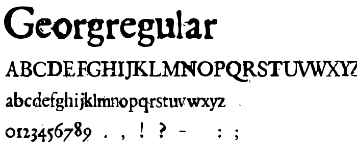 GeorgRegular font