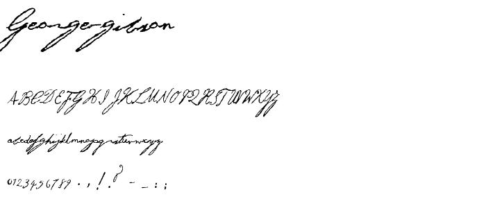 George Gibson font