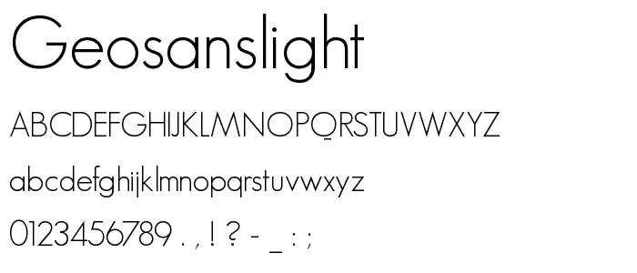 GeosansLight font