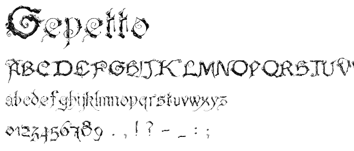 Gepetto font