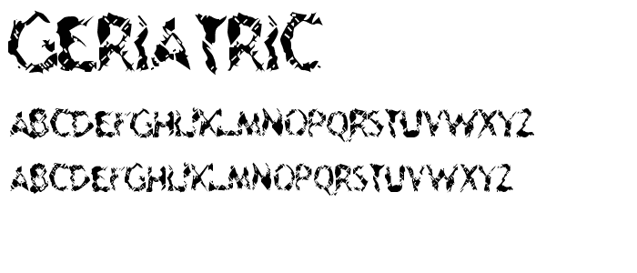 Geriatric font