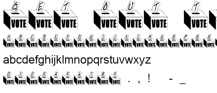Get Out The Vote font