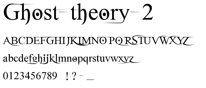 Ghost Theory 2 font