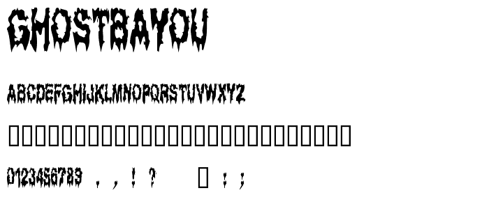 GhostBayou font