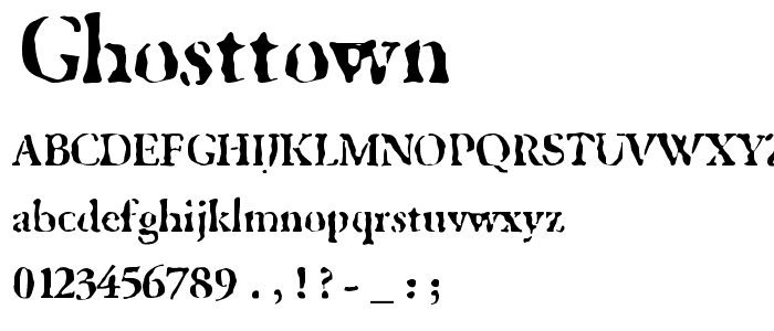 GhostTown font