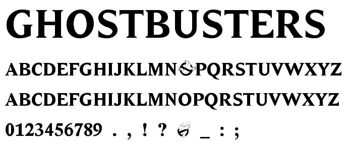 Ghostbusters font