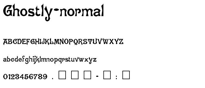 Ghostly Normal font