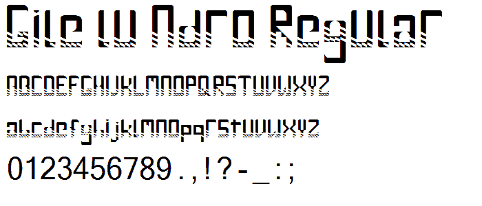 Gile lu Ndro Regular font