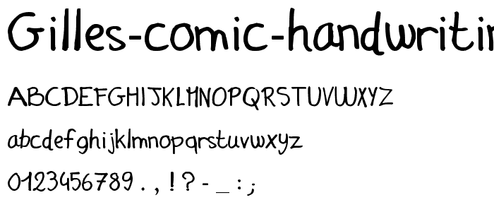 Gilles comic handwriting font