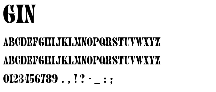 Gin font