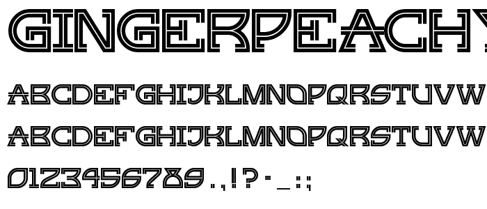 GingerPeachy font