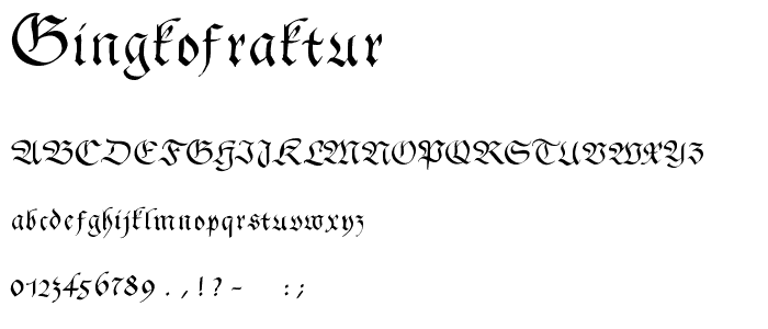 GingkoFraktur font