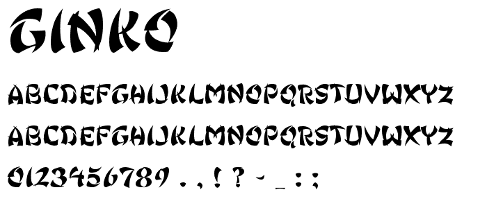 Ginko font