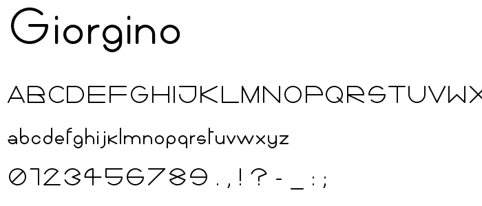 Giorgino font