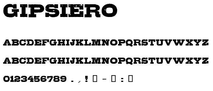 Gipsiero font