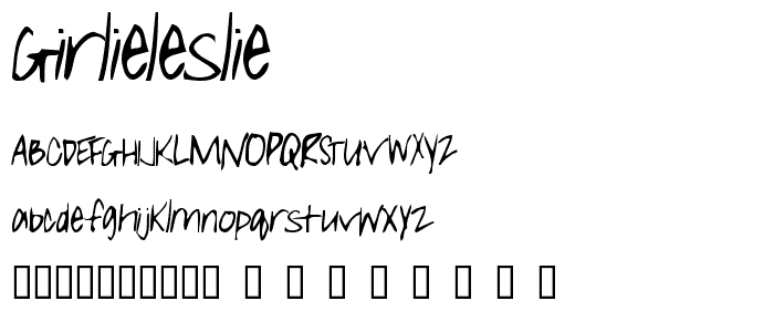 GirlieLeslie font