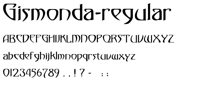 Gismonda Regular font