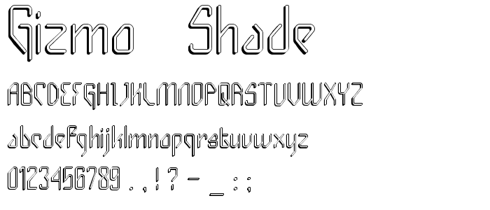 Gizmo - Shade font
