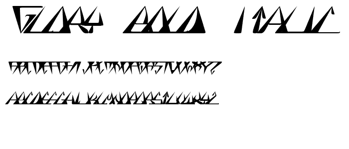 GlOrY BoLd iTaLiC font