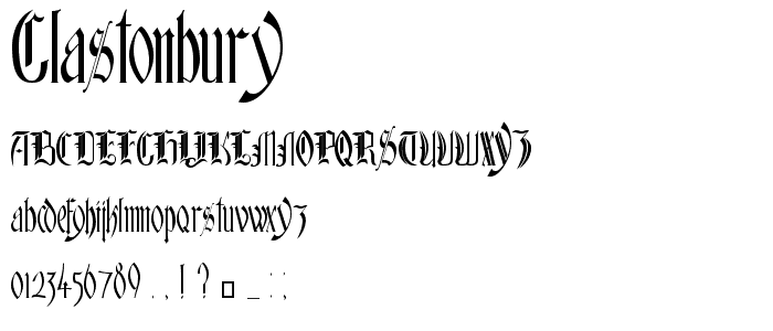 Glastonbury font