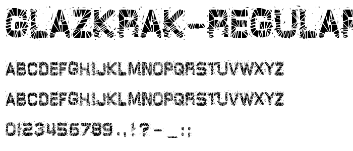 GlazKrak-Regular font