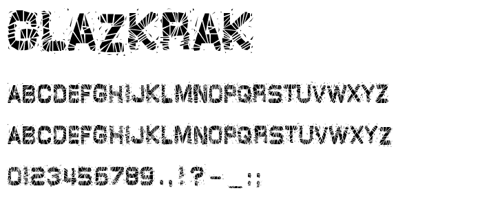 GlazKrak font