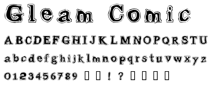 Gleam Comic font