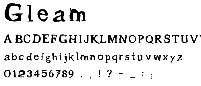 Gleam font