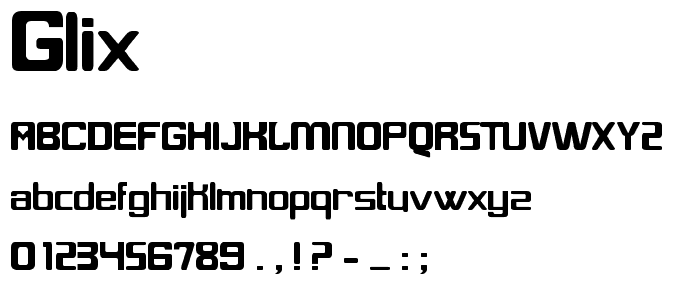 Glix font