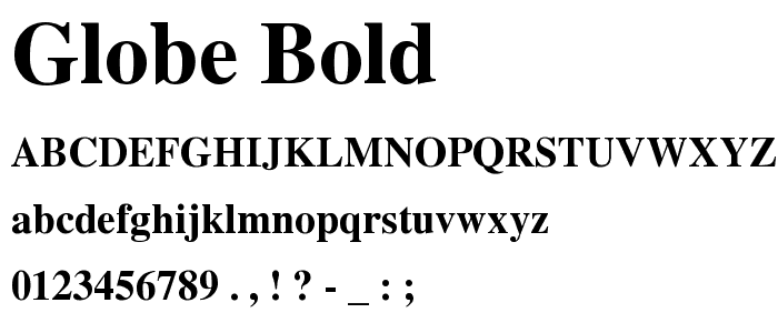 Globe Bold police