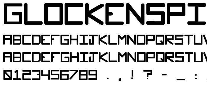 Glockenspiel font