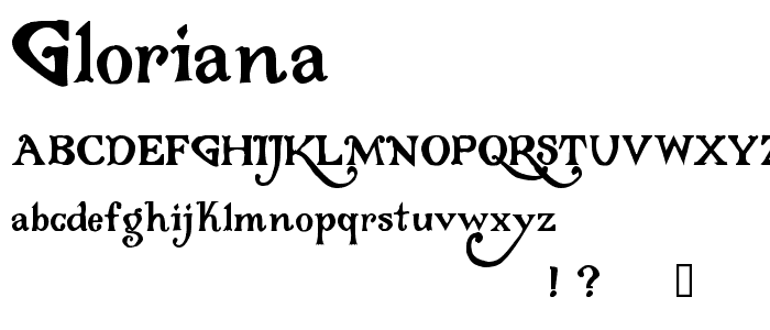 Gloriana font