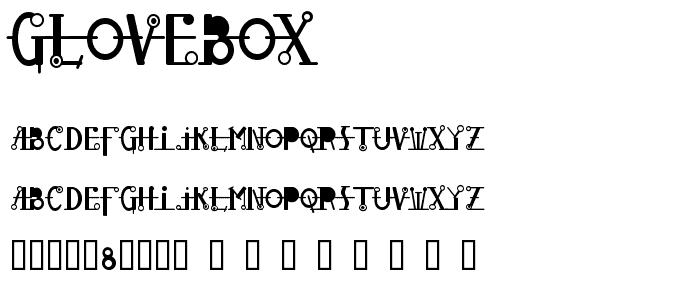 Glovebox font