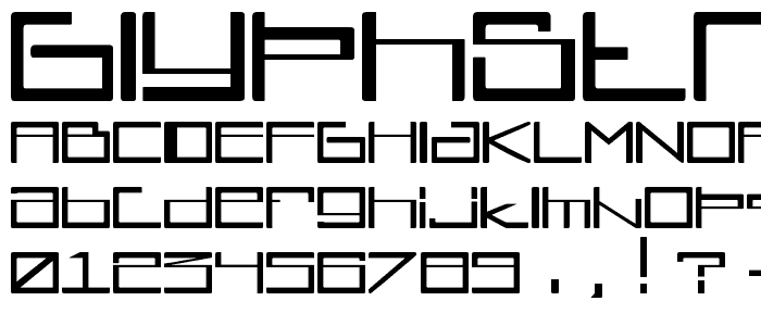 Glyphstream font