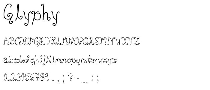 Glyphy font