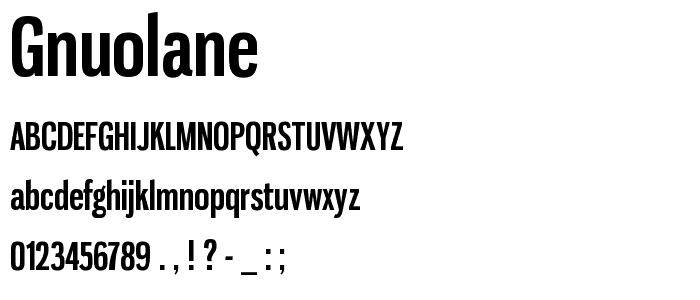 Gnuolane font