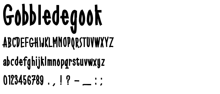 Gobbledegook font