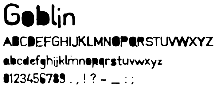 Goblin font