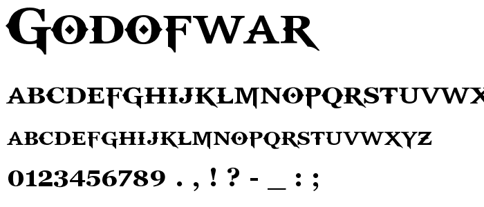 GodOfWar font