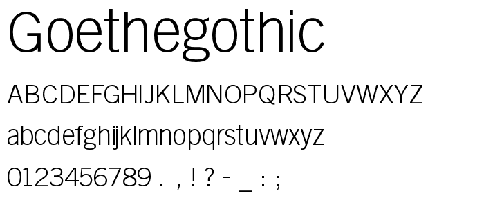 GoetheGothic font