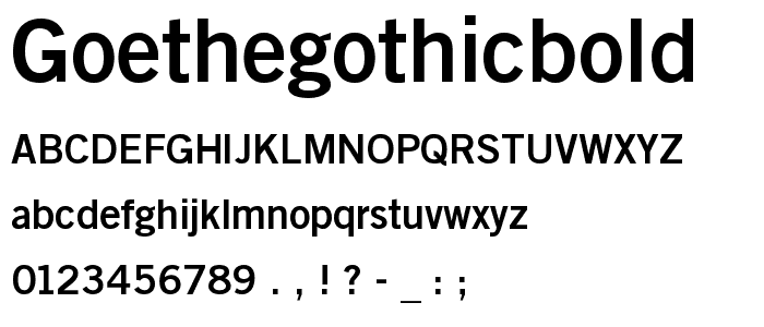 GoetheGothicBold font