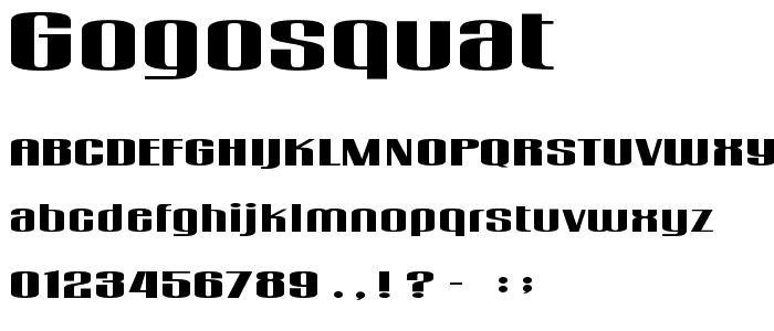 Gogosquat font