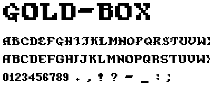 Gold Box font